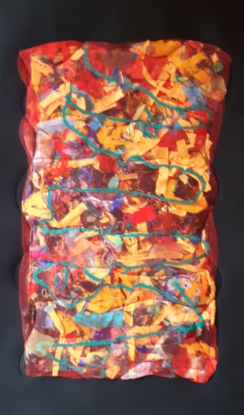 Arte textil titulada "SURCHARGE" por Jean Pierre Avonts-Saint-Lager, Obra de arte original, Tela