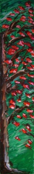 Peinture intitulée "Blooming in Green II" par Sybille Asloun, Œuvre d'art originale