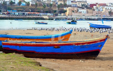 Photography titled "Fishing boats" by Asmaâ Ouassou, Original Artwork