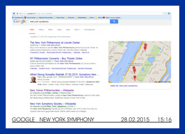 Google "New York Symphony" on 02/28/2015 3:16 PM Photography titled "Google "New York Sy…" by Alfred Georg Sonsalla, Original Art, Digital Photography