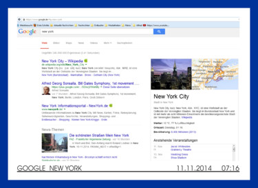 Google "New York" on 11/11/2014 7:16 AM Photography titled "Google "New York" o…" by Alfred Georg Sonsalla, Original Art, Digital Photography