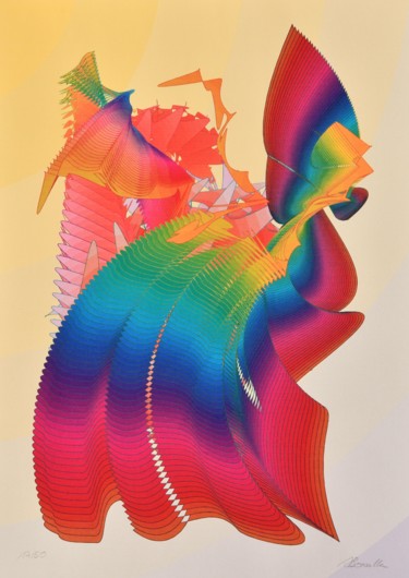 Original computer graphics from 1993, (1993_606_17_v_50) Arts numériques intitulée "Original computer g…" par Alfred Georg Sonsalla, Œuvre d'art originale, Travail numérique 2D
