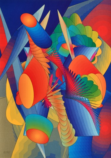 Original computer graphics from 1993, (1993_525_8_v_50) Arts numériques intitulée "Original computer g…" par Alfred Georg Sonsalla, Œuvre d'art originale, Travail numérique 2D
