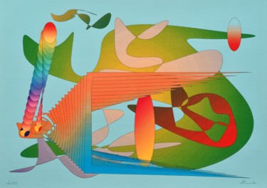Original computer graphics from 1993, (1993_521_4_v_50) Arts numériques intitulée "Original computer g…" par Alfred Georg Sonsalla, Œuvre d'art originale, Travail numérique 2D
