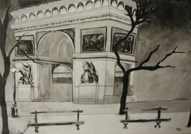 Drawing titled "Arc de Triomphe" by Ashley Spencer, Original Artwork, Other