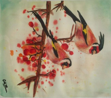 Drawing titled "Love Birds" by Ashley Spencer, Original Artwork, Other