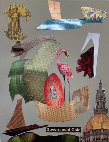 Collages intitolato "Government Gold" da Mushi, Opera d'arte originale, Collages