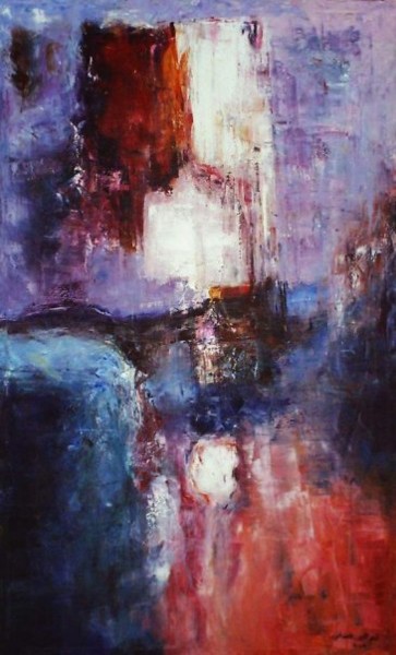 Peinture intitulée "reflet" par Nasreddine El Assaly, Œuvre d'art originale, Huile