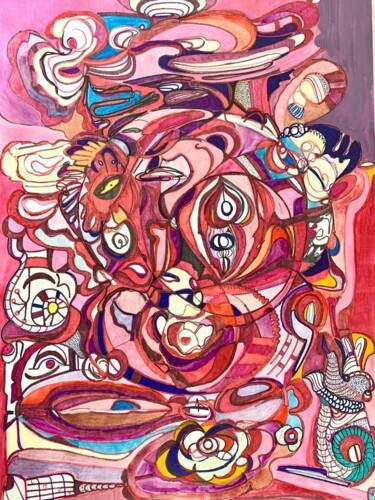 Pintura intitulada "Fire Dragon" por Assel Sargaskaeva, Obras de arte originais, Acrílico