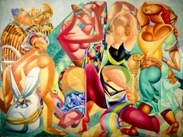 Painting titled "Fiesta" by Tsvetomir Assenov, Original Artwork, Other