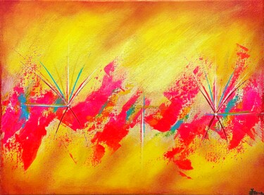 Pittura intitolato "Fireworks" da Assia Bens, Opera d'arte originale, Acrilico