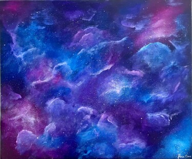 Painting titled "Nebula" by Assia Bens, Original Artwork, Acrylic