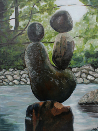 Painting titled "Balance" by Asya Ignatova, Original Artwork, Oil