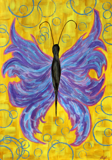 Pintura intitulada "Butterfly Effect" por Asya Ignatova, Obras de arte originais, Acrílico