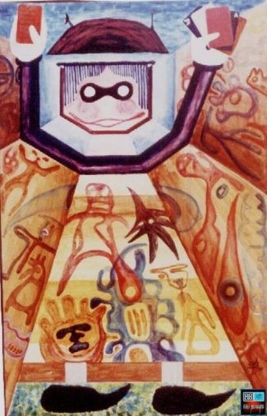 Pintura titulada "El Chamán" por Elio Assis Peniagoa, Obra de arte original