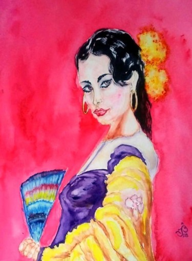 Painting titled "sevillane-jmc.jpg" by Association Acfma, Original Artwork