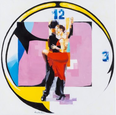 Painting titled "A tempo di tango" by Assunta Cassa, Original Artwork, Oil