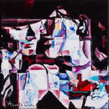 Painting titled "Le Cassette. Red ro…" by Assunta Cassa, Original Artwork, Oil