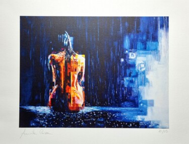 Gravures & estampes intitulée "Piove (stampa)" par Assunta Cassa, Œuvre d'art originale, Impression numérique