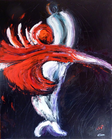 Pittura intitolato "RossoTango" da Assunta Cassa, Opera d'arte originale, Olio