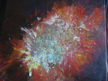Peinture intitulée "explosion stellaire" par Astal, Œuvre d'art originale, Huile
