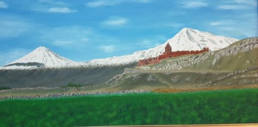 Ζωγραφική με τίτλο "La montagne de l'ar…" από Derenik Zakirov, Αυθεντικά έργα τέχνης, Λάδι