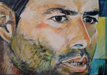 Painting titled "Giorgos" by Asterios Lamprou, Original Artwork, Acrylic