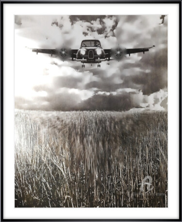 Digital Arts titled "FLY AND DRIVE, SWED…" by Astr, Original Artwork, Photo Montage Mounted on Other rigid panel