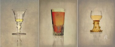 Fotografía titulada "TRIPTYCH OF DRINKS…" por Astr, Obra de arte original, Fotografía digital Montado en Aluminio