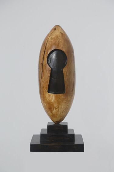 Skulptur mit dem Titel "THREE WAYS" von Astian Rey, Original-Kunstwerk, Holz