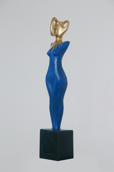 Sculptuur getiteld "SOLAR TOTEM" door Astian Rey, Origineel Kunstwerk, Hout