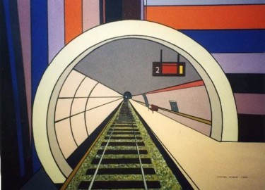 Painting titled "Tunnel Vision" by Stephen Morris, Original Artwork, Oil
