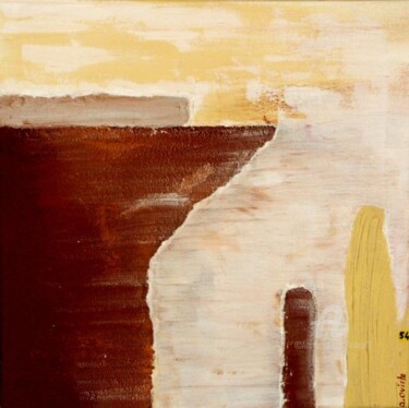 Painting titled "TERRE D'OCRE" by Alain Oviste, Original Artwork