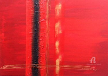 Painting titled "TRACES" by Alain Oviste, Original Artwork
