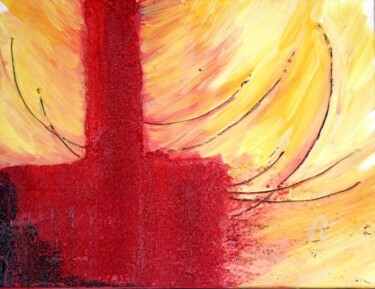 Painting titled "GEYSER" by Alain Oviste, Original Artwork