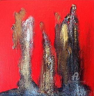 Painting titled "PRESENTATION" by Alain Oviste, Original Artwork, Oil