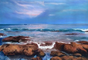 Painting titled "Juara Beach" by Astra, Original Artwork, Pastel