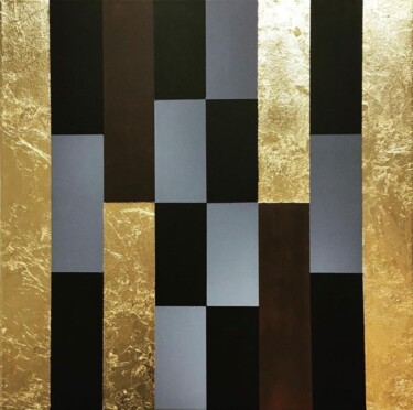 Peinture intitulée "Golden Life" par Astrid Berger, Œuvre d'art originale, Acrylique