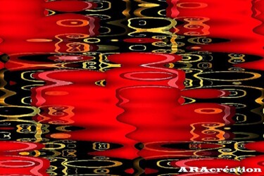 Arts numériques intitulée "rouge-et-noir2" par Astride Risser, Œuvre d'art originale, Peinture numérique