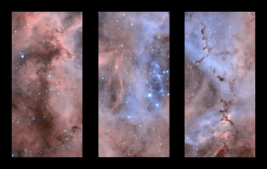 Photography titled "Rosette nebula in 3…" by David James, Original Artwork, Digital Photography