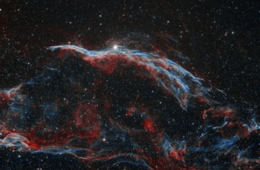 Photography titled "Western Veil Nebula" by David James, Original Artwork, Digital Photography