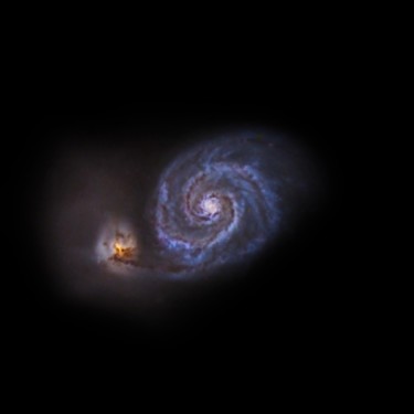 Photography titled "The whirlpool Galaxy" by David James, Original Artwork, Digital Photography
