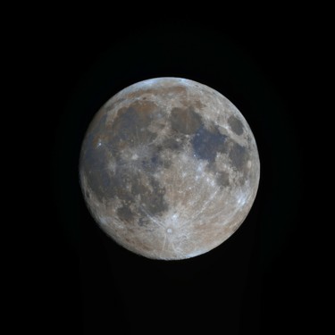 Photographie intitulée "Full moon" par David James, Œuvre d'art originale, Photographie numérique