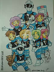 Drawing titled "team komandocyber" by Yuki Hikari, Original Artwork, Other