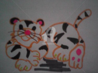 Drawing titled "tiger" by Yuki Hikari, Original Artwork
