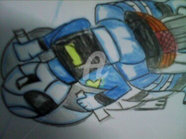 Drawing titled "motocor komendocyer" by Yuki Hikari, Original Artwork