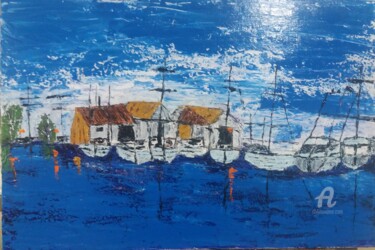 Pintura intitulada "Marina 1" por Ricardo Astur, Obras de arte originais, Acrílico