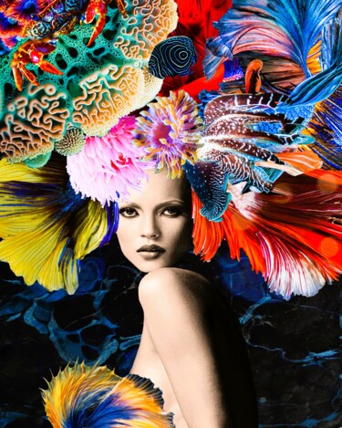 Digitale Kunst getiteld ""Nature & Me"" door Magnum Ferra, Origineel Kunstwerk, Digitale collage