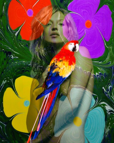 Digital Arts titled "A LIFE IN COLORS III" by Magnum Ferra, Original Artwork, Digital Collage