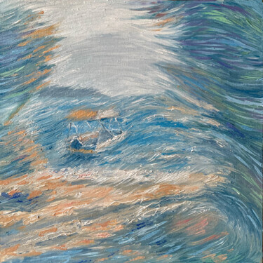 Картина под названием "Where does the sea…" - Asvano Anastasiia Ivanova, Подлинное произведение искусства, Масло